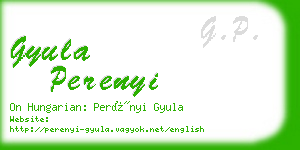 gyula perenyi business card